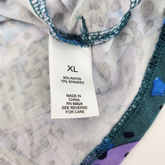 LOGO Lori Goldstein Abstract Print Long Sleeve Tunic Top Women's XL - Picture 5 of 7